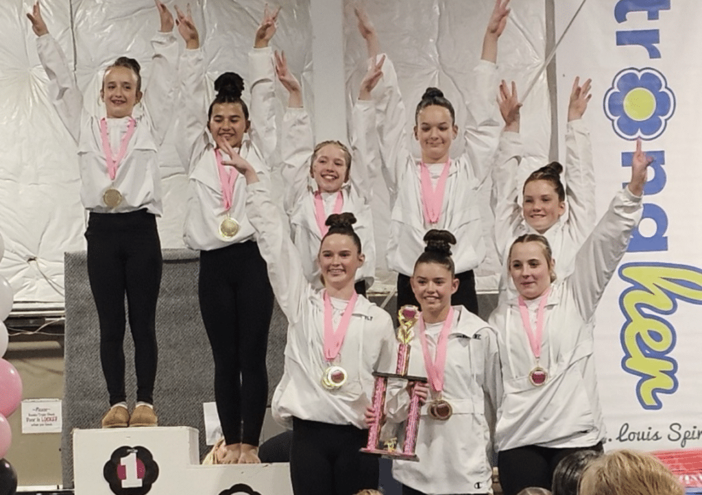 Gymnastic Team Celebrating