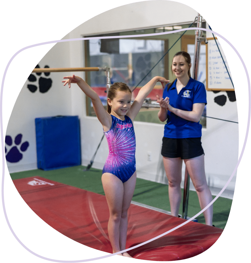 Gymnastics Coach and Student