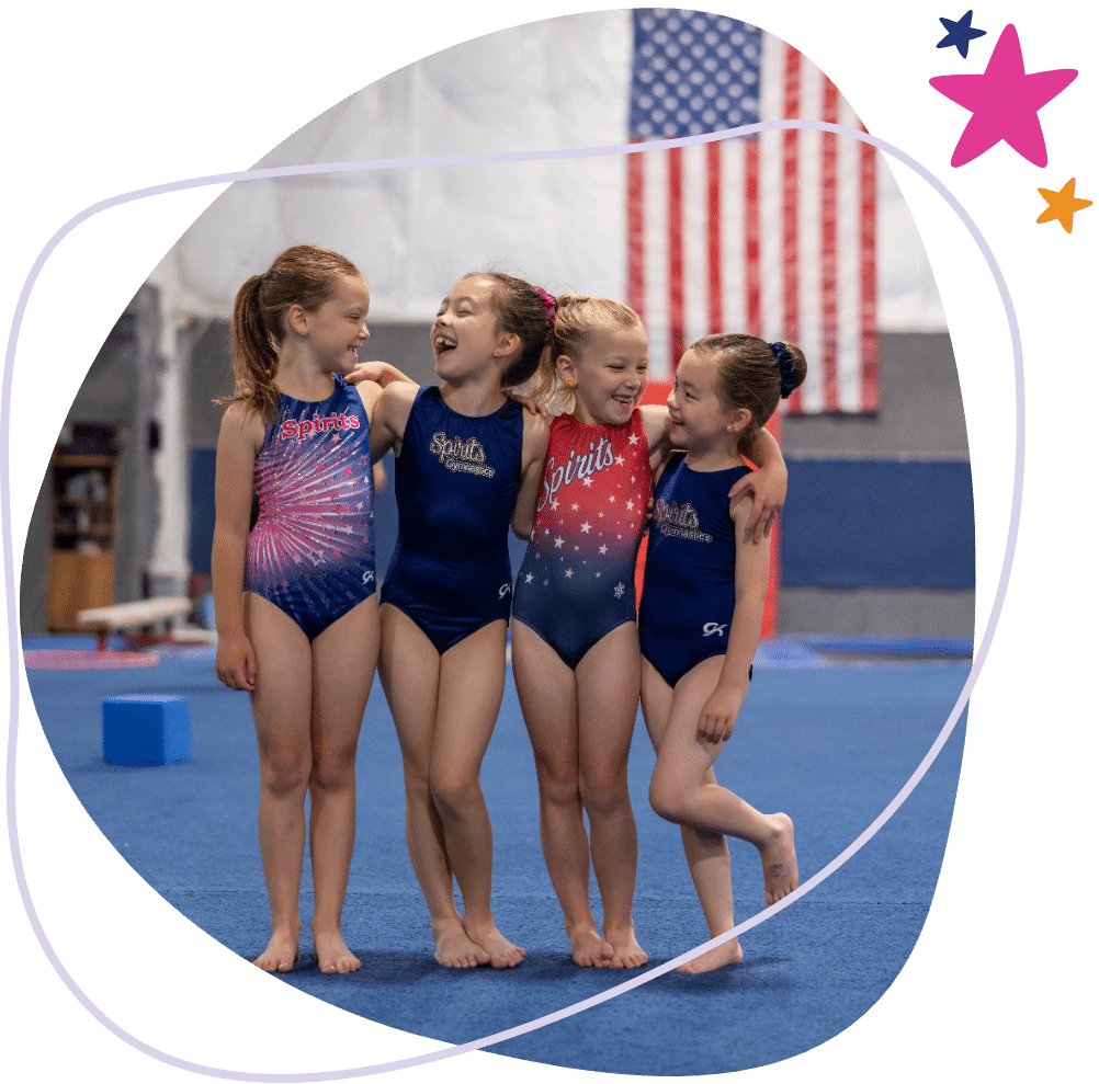 Gymnastics Team Celebrating