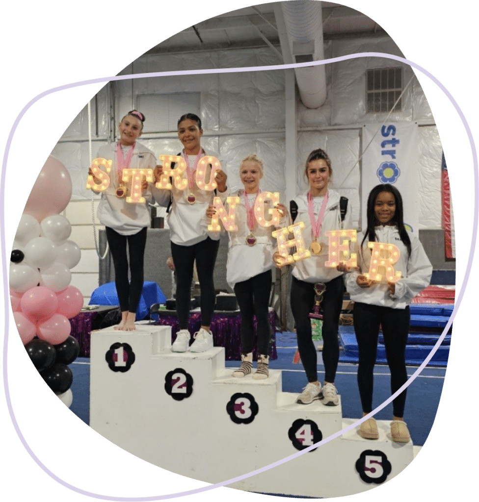 Gymnasts on the Podium