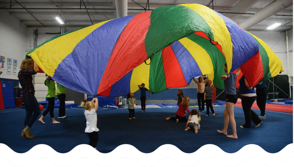 Open Gym with parachute