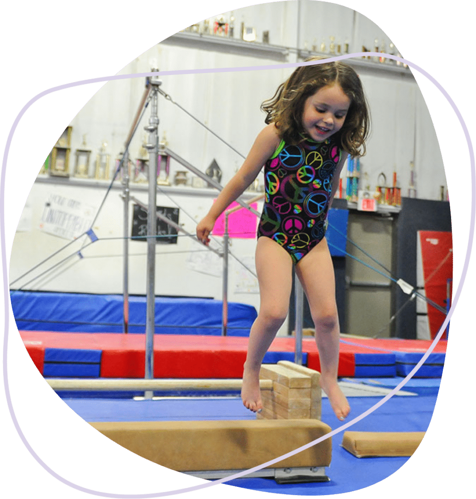 Toddler Gymnast in the Gym